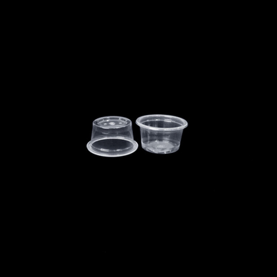 Plastikowy przezroczysty kubek do sosu OEM ODM Jednorazowy czarny odporny na wycieki do Chutney Souffle