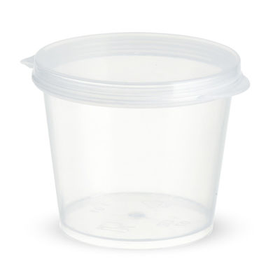 50 ml okrągły przezroczysty mini kubek do sosu PP plastikowy kubek do sosu z pokrywką