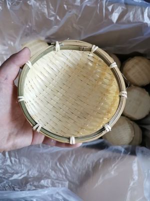 OPP owinięty bambusowy kosz na owoce Rzemiosło upominkowe Naturalny bambusowy kosz 17cm 19cm 23cm