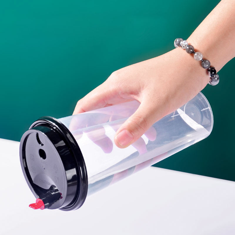 Lid Clear Pp Boba Bubble Jednorazowy plastikowy kubek Niestandardowe logo drukowane na zimny gorący napój