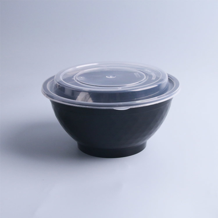 Niestandardowe wydrukowane okrągłe plastikowe miski do sałatek Jednorazowe 750 ml 950 ml