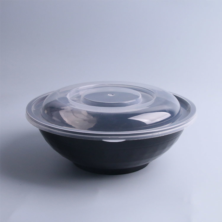 Niestandardowe wydrukowane okrągłe plastikowe miski do sałatek Jednorazowe 750 ml 950 ml