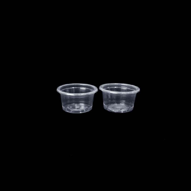 Plastikowy przezroczysty kubek do sosu OEM ODM Jednorazowy czarny odporny na wycieki do Chutney Souffle