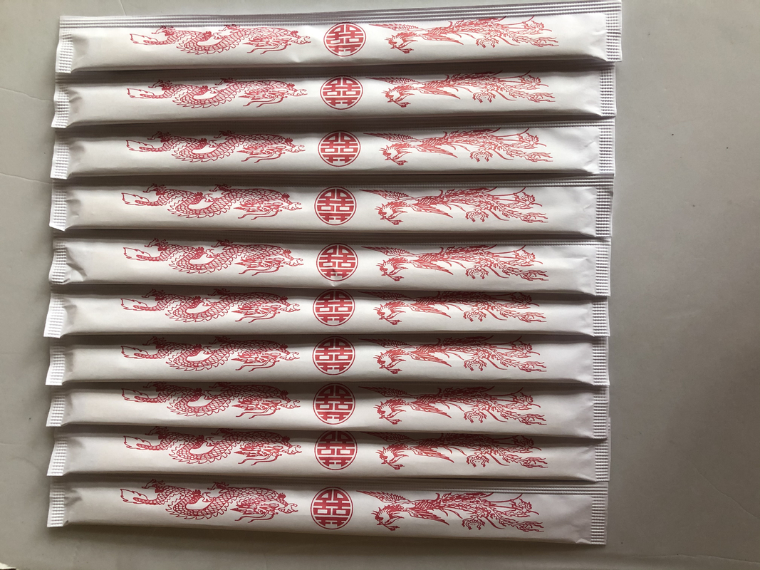 21CM-24CM TENSOGE Jednorazowe pałeczki bambusowe z pełnym papierem owiniętym w chińskie jedzenie