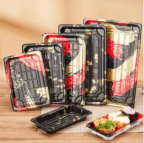 Pudełko sushi Blister Plastikowa tacka 00-11 Jednorazowe opakowanie Sandwich Pudełko z przejrzystą pokrywą