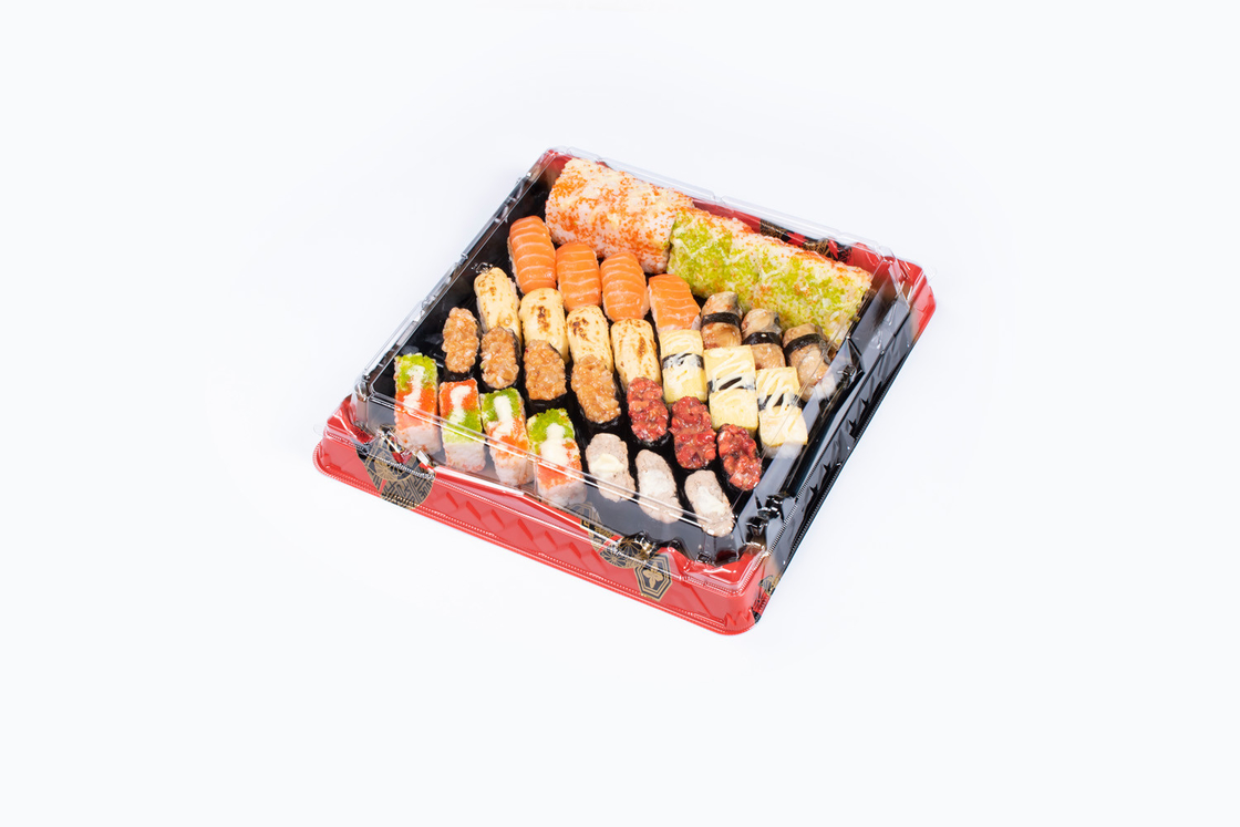 Targowiec sushi z przezroczystą pokrywą jednorazowy obiad Bento Pudełko sushi na wynos