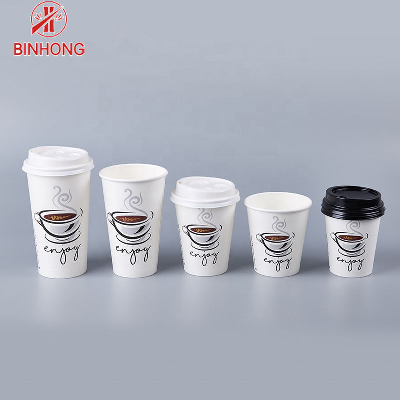 Niestandardowe logo z nadrukiem w kolorze 8 Oz Jednorazowe pojemniki na papierowe kubki