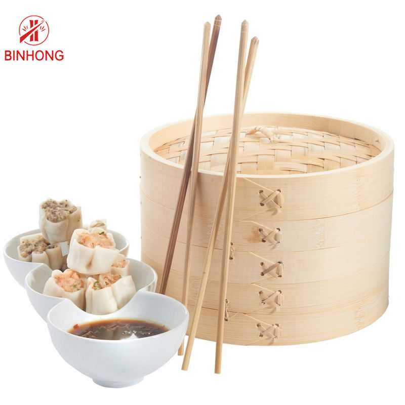 Kuchnia Gotowanie Smooth 28cm Dim Sum Bamboo Basket