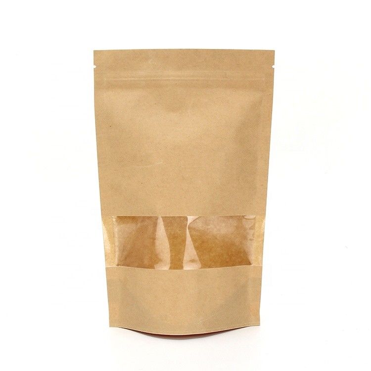 Zip Lock ISO9001 Kraft Paper Bag