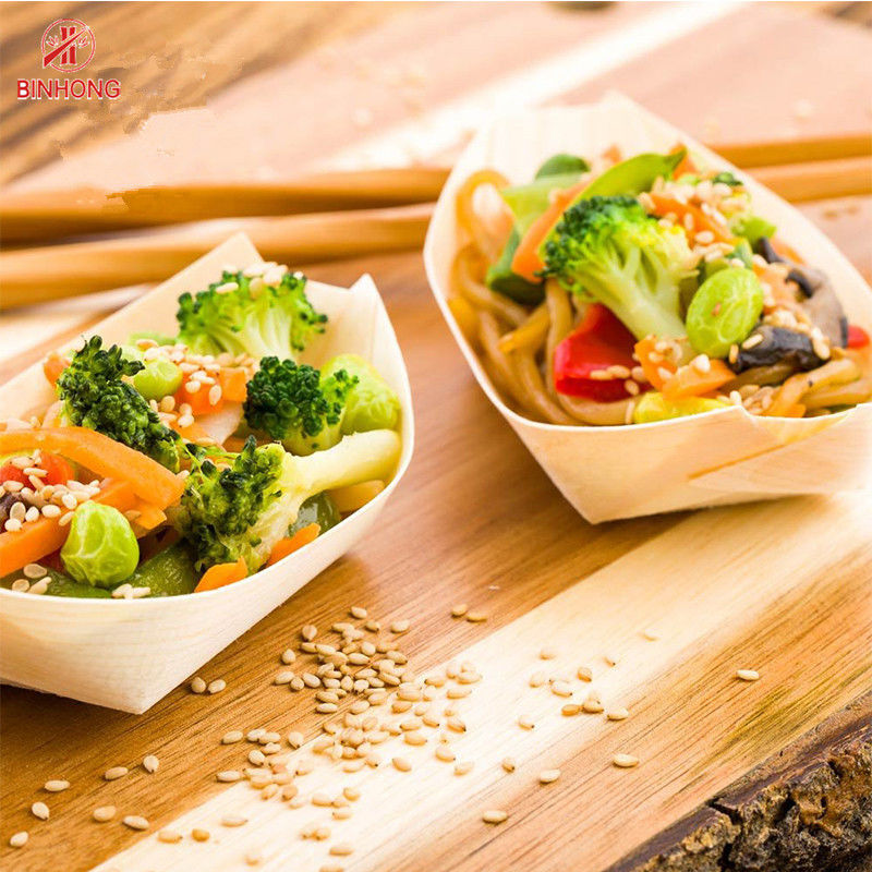 Jednorazowe drewno brzozowe 3,5 cala drewniana łódź sushi
