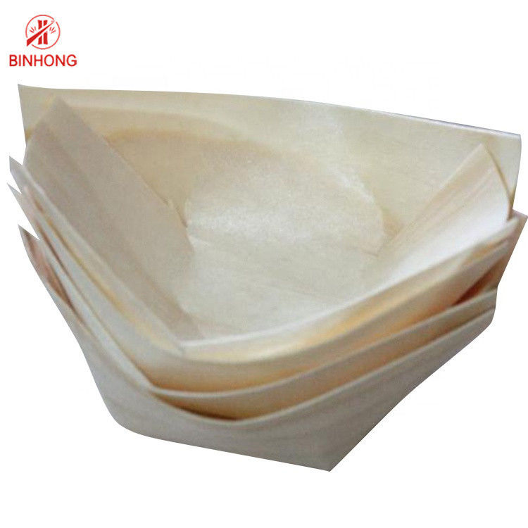Jednorazowa drewniana taca do sushi o wymiarach 24,5 * 12,5 cm Premium