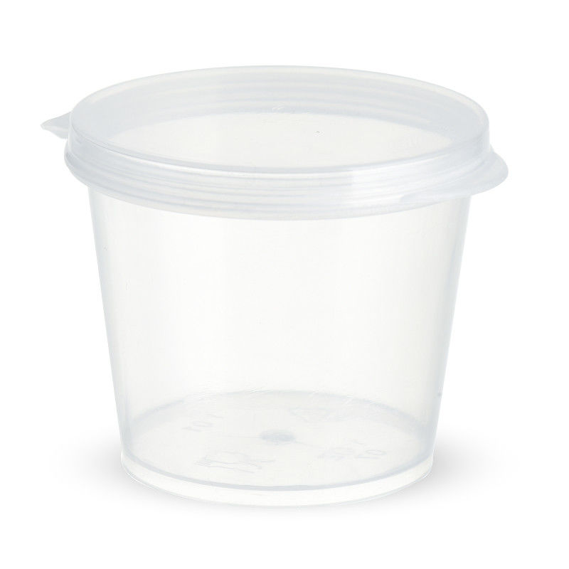 50 ml okrągły przezroczysty mini kubek do sosu PP plastikowy kubek do sosu z pokrywką