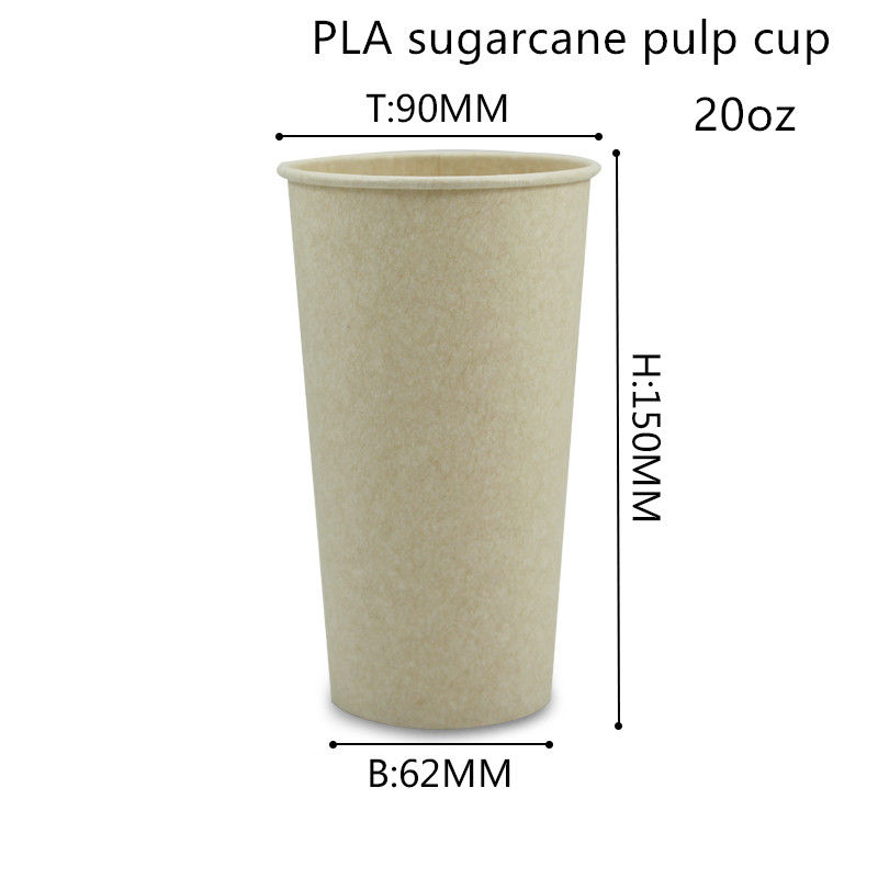 Biodegradowalne papierowe kubki do picia z włókna bambusowego PLA ISO9001