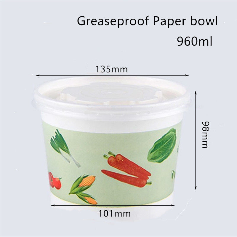Druk fleksograficzny Jednorazowa miska papierowa do zupy