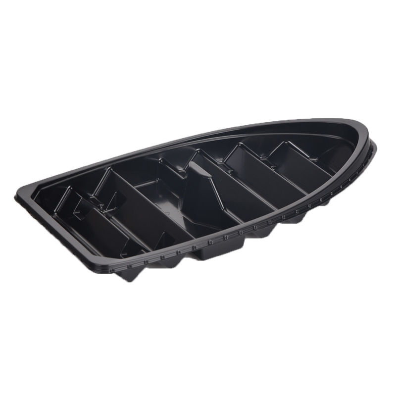 Kształt łodzi PS Plastikowa taca na sushi do układania w stosy Eco Friendly