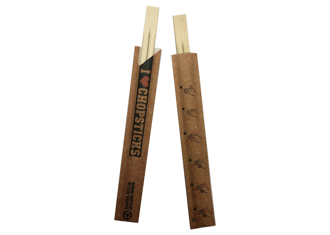 Eco Friendly Nature 21cm Twins Jednorazowe pałeczki bambusowe z rękawem