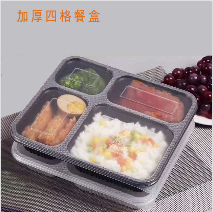 Jednorazowy zagęszczony plastikowy pojemnik na wynos Bento Box Box