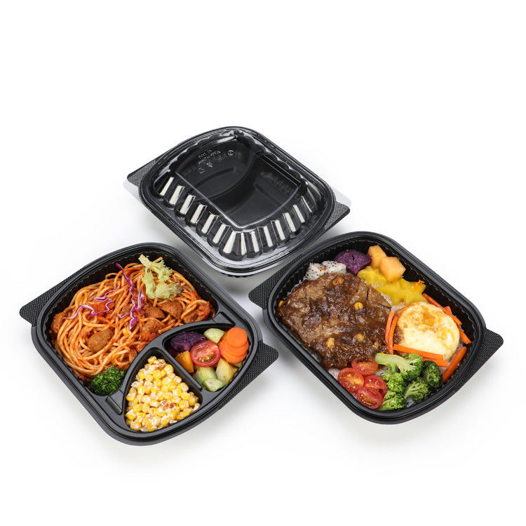 Meal Prep 2 przegródki Plastikowe pudełko do kuchenki mikrofalowej na wynos z pokrywką