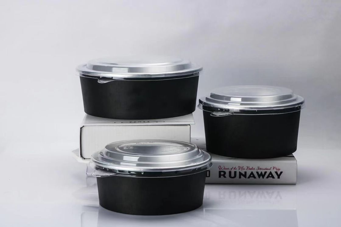 Okrągły pojemnik na wynos Fastfood z folii aluminiowej Smoothwall 1300 ml z pokrywką
