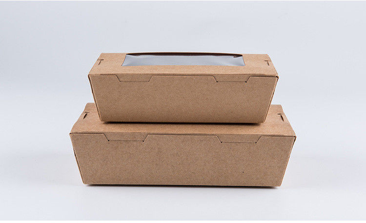 Jednorazowe wodoodporne pudełko na lunch na wynos Fast Food Box z oknem