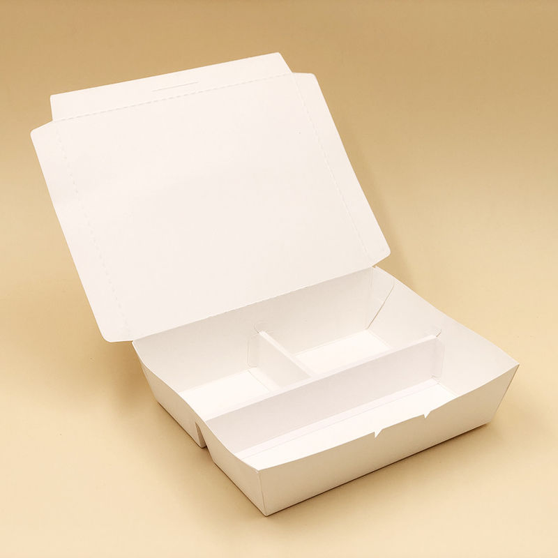 Papier pakowy Biodegradowalne pojemniki na wynos Jednorazowe z przegródką