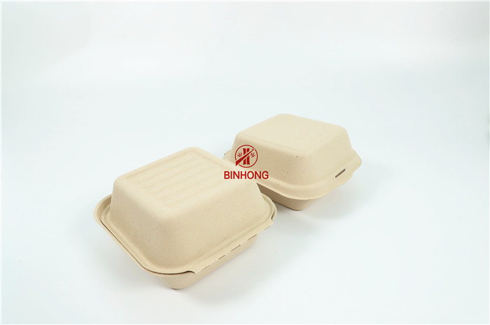 Clamshell Biodegradowalne pudełko na wynos Zrównoważone opakowanie dla fast foodów