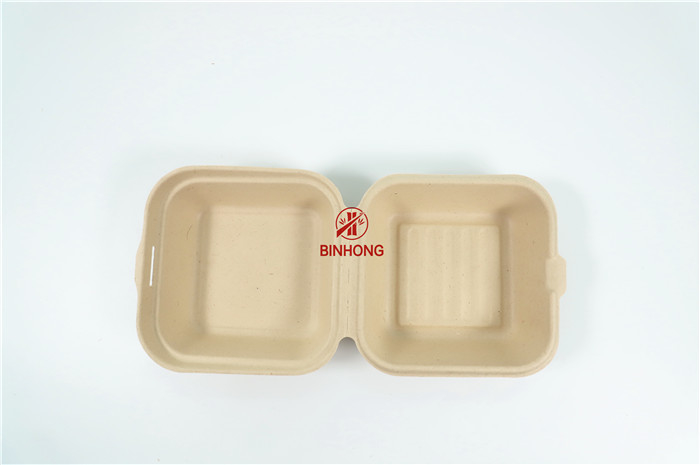 Clamshell Biodegradowalne pudełko na wynos Zrównoważone opakowanie dla fast foodów