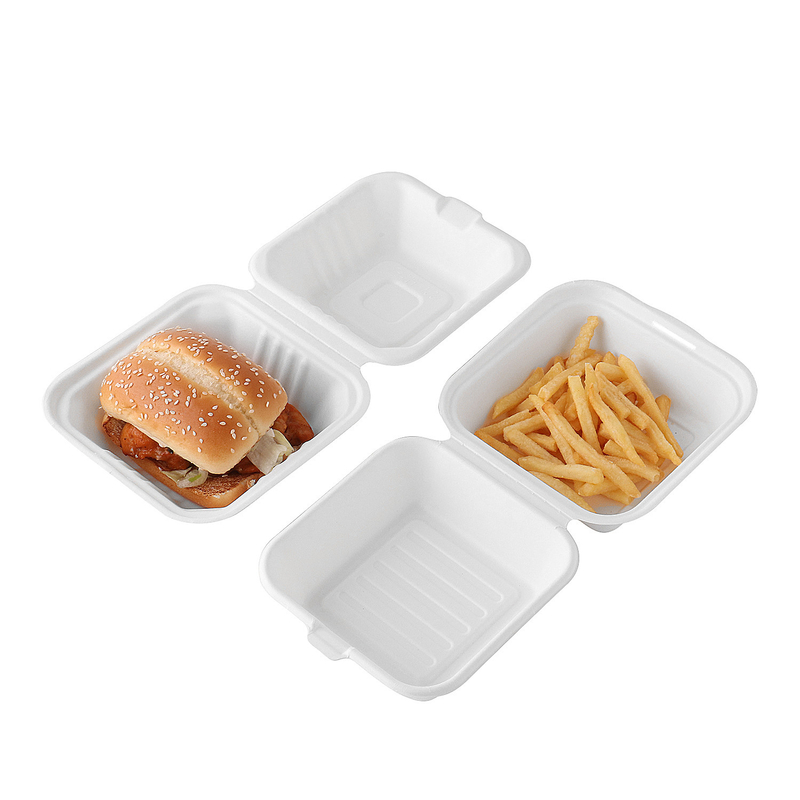 Recycle Take To Go Bagasse z trzciny cukrowej Biodegradowalne pudełko na wynos Jednorazowe