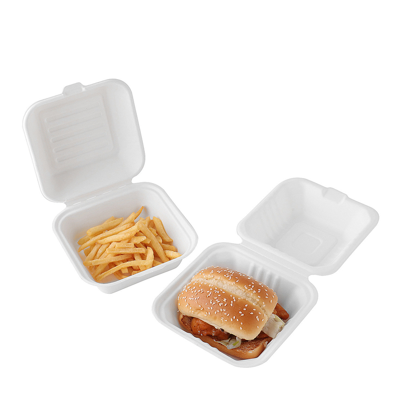 Recycle Take To Go Bagasse z trzciny cukrowej Biodegradowalne pudełko na wynos Jednorazowe