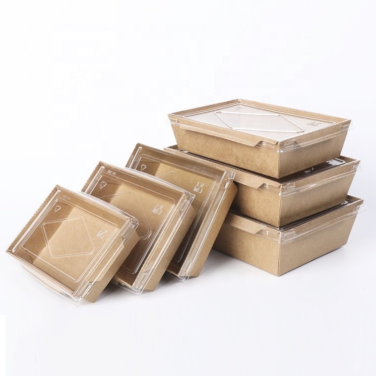 Chińskie opakowanie na wynos Składane pudełko Kraft Paper Pojemnik na żywność do sushi i ryżu