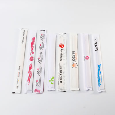 Round Bamboo Chopsticks with OPP wrap ，full paper wrap，half paper wrap